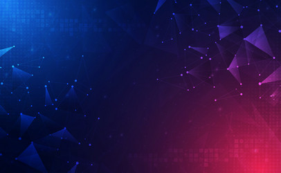 digital technology circuits blue red gradient tech vector image