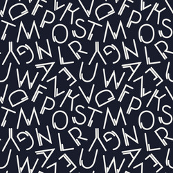 seamless pattern with letters in typographic style vector image