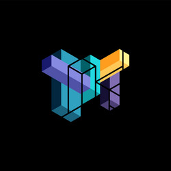 abstract background 3d cubes cubic elements vector image