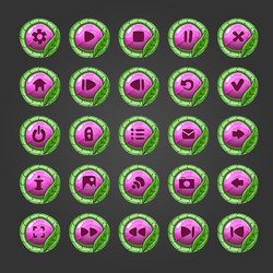 big set of button for game design-10 vector image