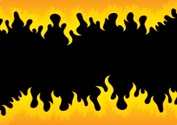 Black background with flame vector