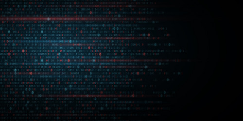 binary software code background random vector image
