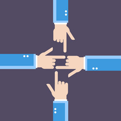 Business hands gestures design elements isolated vector