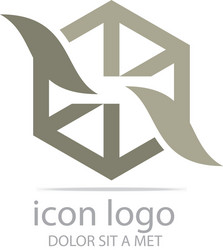 icon trapeziodal shape design symbol abstract vector