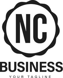 nc initial a logo design with abstract style vector image