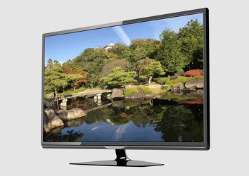 Tv screen with japan picture vector