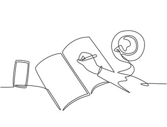 writing draft business concept single continuous vector image