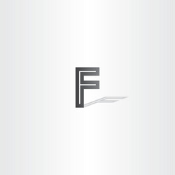 black letter f logo element vector