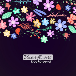 Colorful flowers background vector