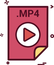 mp4 application download file files format icon vector image