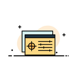 setting controller target object business flat vector image