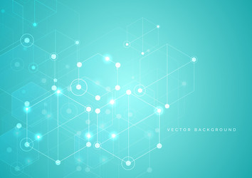 abstract hexagon pattern light green background vector image