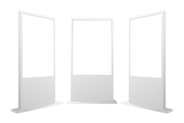 Blank advertisement banner lightbox vertical vector