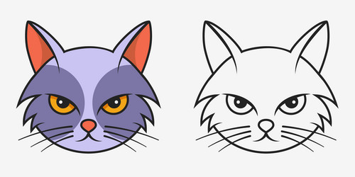 100,000 Cat head Vector Images