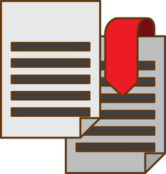 document paper icon image vector image