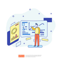SEO Analytics Data Chart vector image