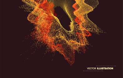 Abstract 3D Particle Grid Background vector image