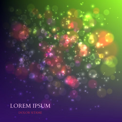 abstract colorful background with magic particles vector image