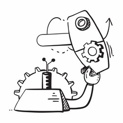 ai machine learning and production optimization vector image