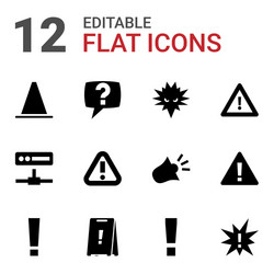 attention icons vector