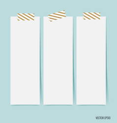 Blank white note papers ready for your message vector