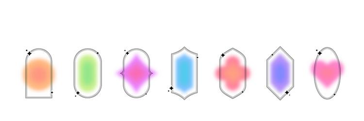 Blur Gradient Frames - Y2K Style vector image