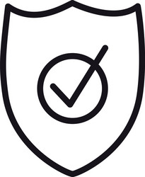 cyber security concept shield with check mark vector