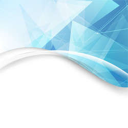 modern abstract triangle folder wave border design vector image