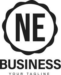 ne initial a logo design with abstract style vector image
