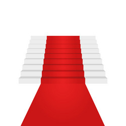 Stairs up design element red carpet background vector