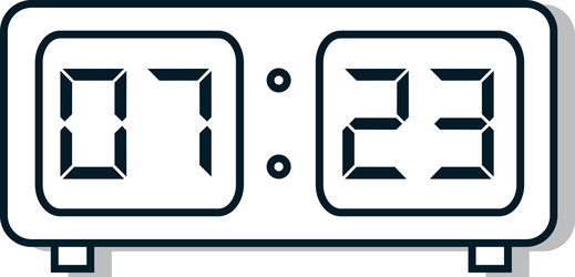 time and clock line icon design vector image