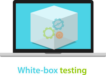 white box testing software application development vector image