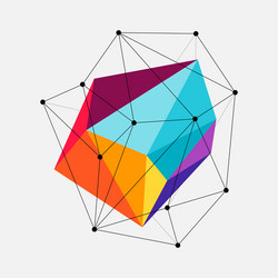 Abstract modern geometric triangle low-poly style vector