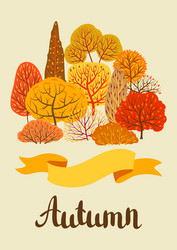 Green tree with place for text Royalty Free Vector Image