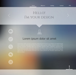 blurred web design template vector image
