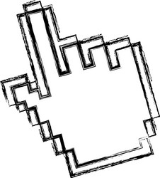 hand pointer computer vector image