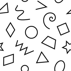Basic geometric shapes icon set Royalty Free Vector Image