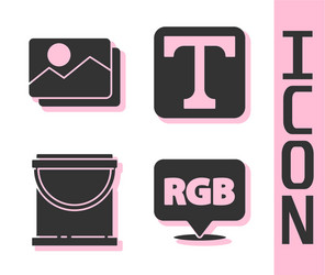 set speech bubble with rgb and cmyk picture vector image