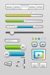 Web UI Elements Collection vector image