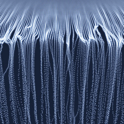 array with dynamic emitted particles a glowing vector image