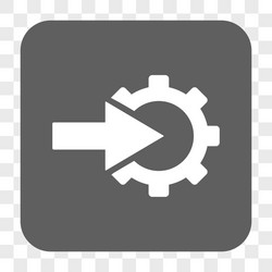 cog integration rounded square button vector image