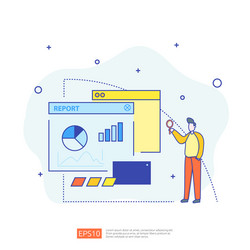 digital graph data for seo analytics vector image