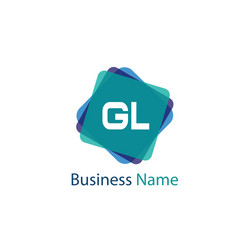 Initial letter gl logo template design Royalty Free Vector