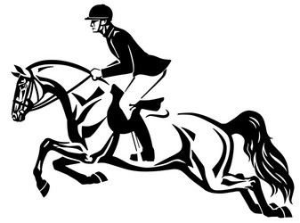 Horse Jumping Competition Vector Image