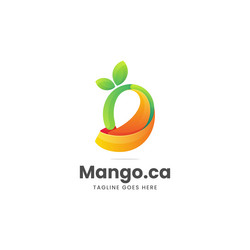 Logo mango gradient colorful style Royalty Free Vector Image
