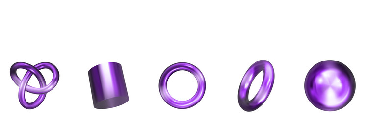 realistic 3d render metallic color gradient vector image