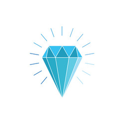 Stripes gradient blue diamond logo Royalty Free Vector Image