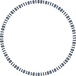 circle binary circuit future technology cyber vector image