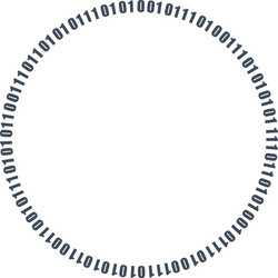 Circle binary circuit future technology cyber vector