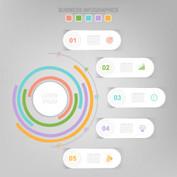 infographic of circle element flat design vector image